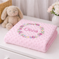 Personalised Pink Floral Wreath Embroidered Baby Blanket