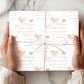 Personalised Hearts Enagagement Gift Wrapping Paper