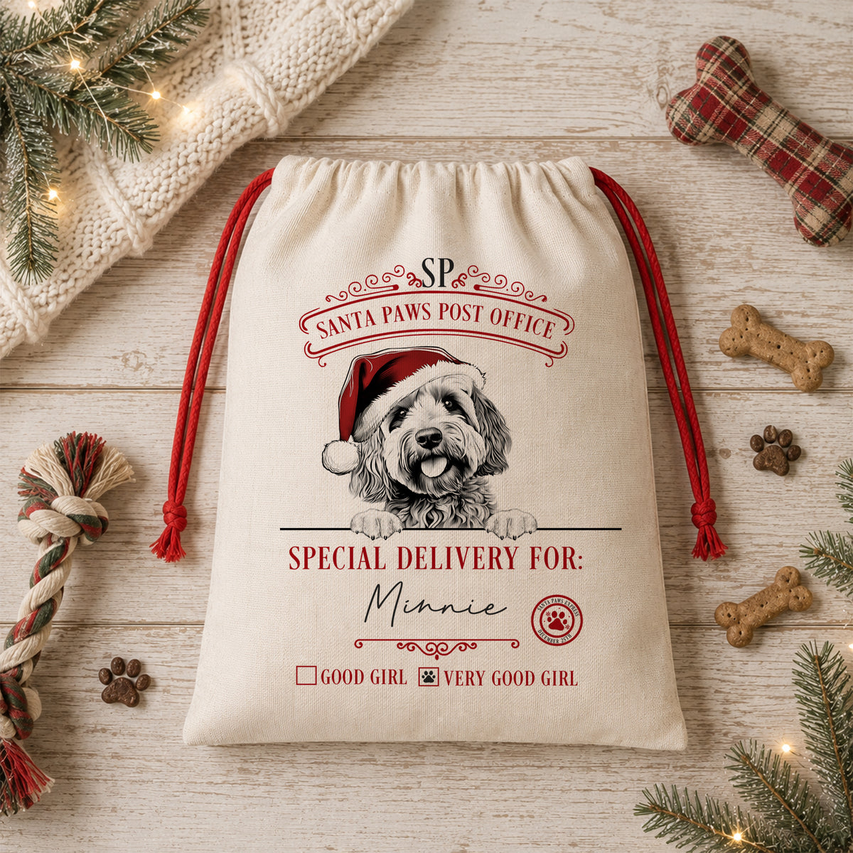 Personalised Dog Christmas Sack