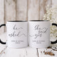 Set of Personalised Black Engagement Mugs