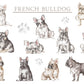 Personalised French Bulldog Fleece Printed Pet Blanket