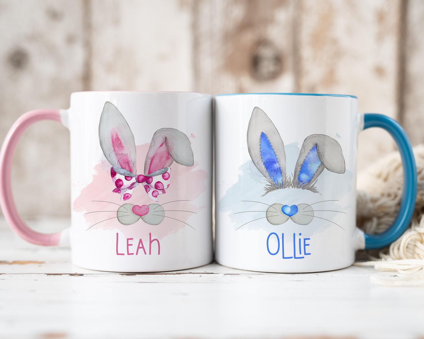 Personalised Bunny Ears Easter Mug