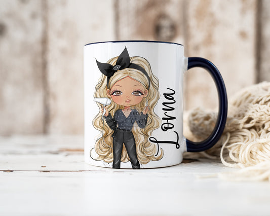 Personalised Hairdresser Mug - Choice of Hair & Skin Tones