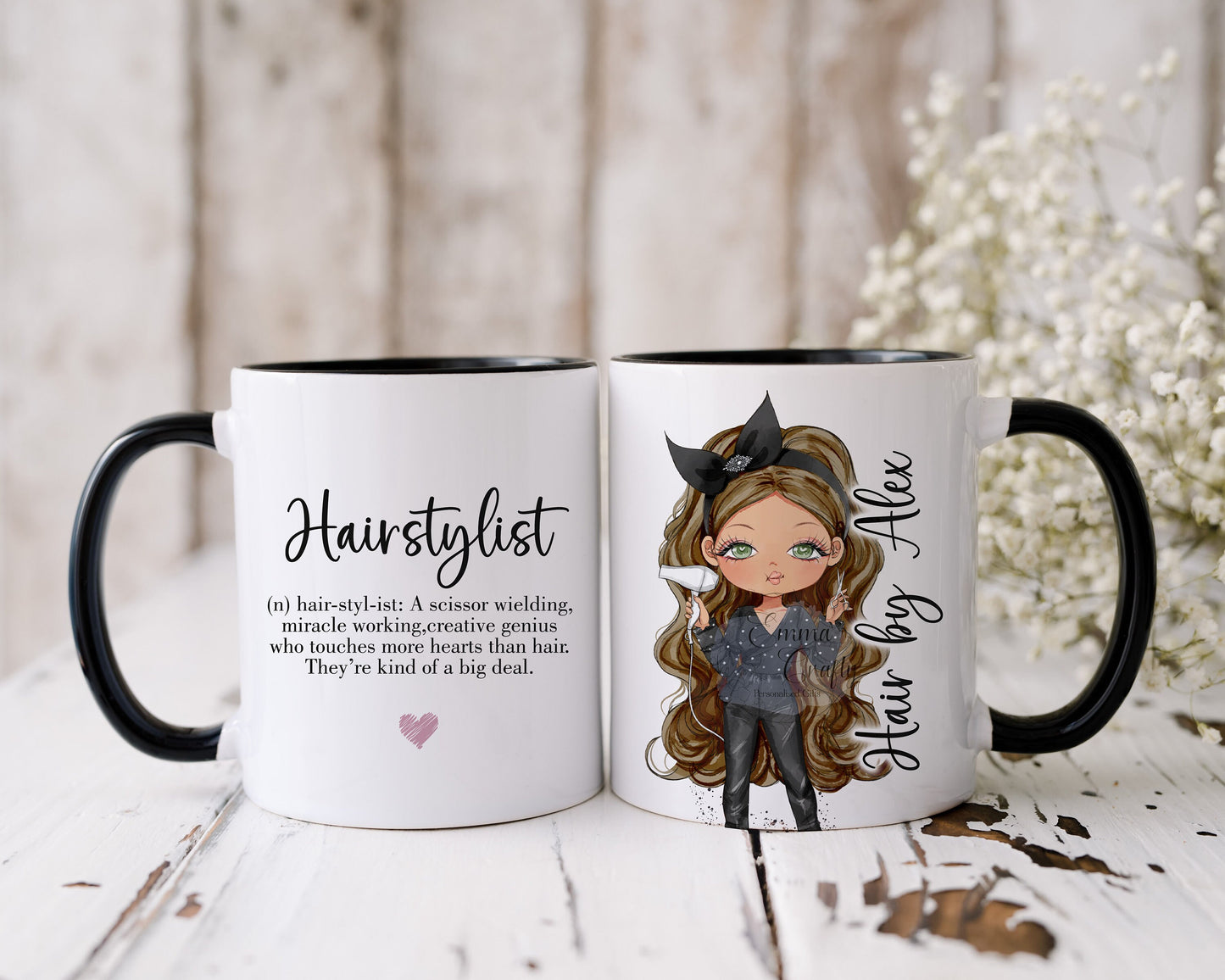 Personalised Hairdresser Mug - Choice of Hair & Skin Tones