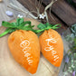 Personalised Velvet Carrot Easter Treat Bag