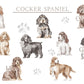 Personalised Cocker Spaniel Fleece Printed Pet Blanket