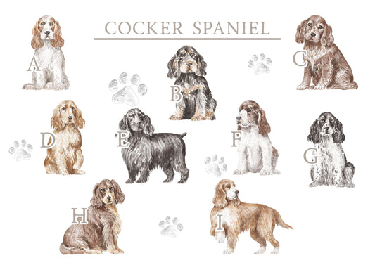 Personalised Cocker Spaniel Fleece Printed Pet Blanket