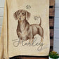 Personalised Dachshund Fleece Printed Pet Blanket