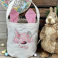 Personalised Linen Bunny Treat Hunt Bag