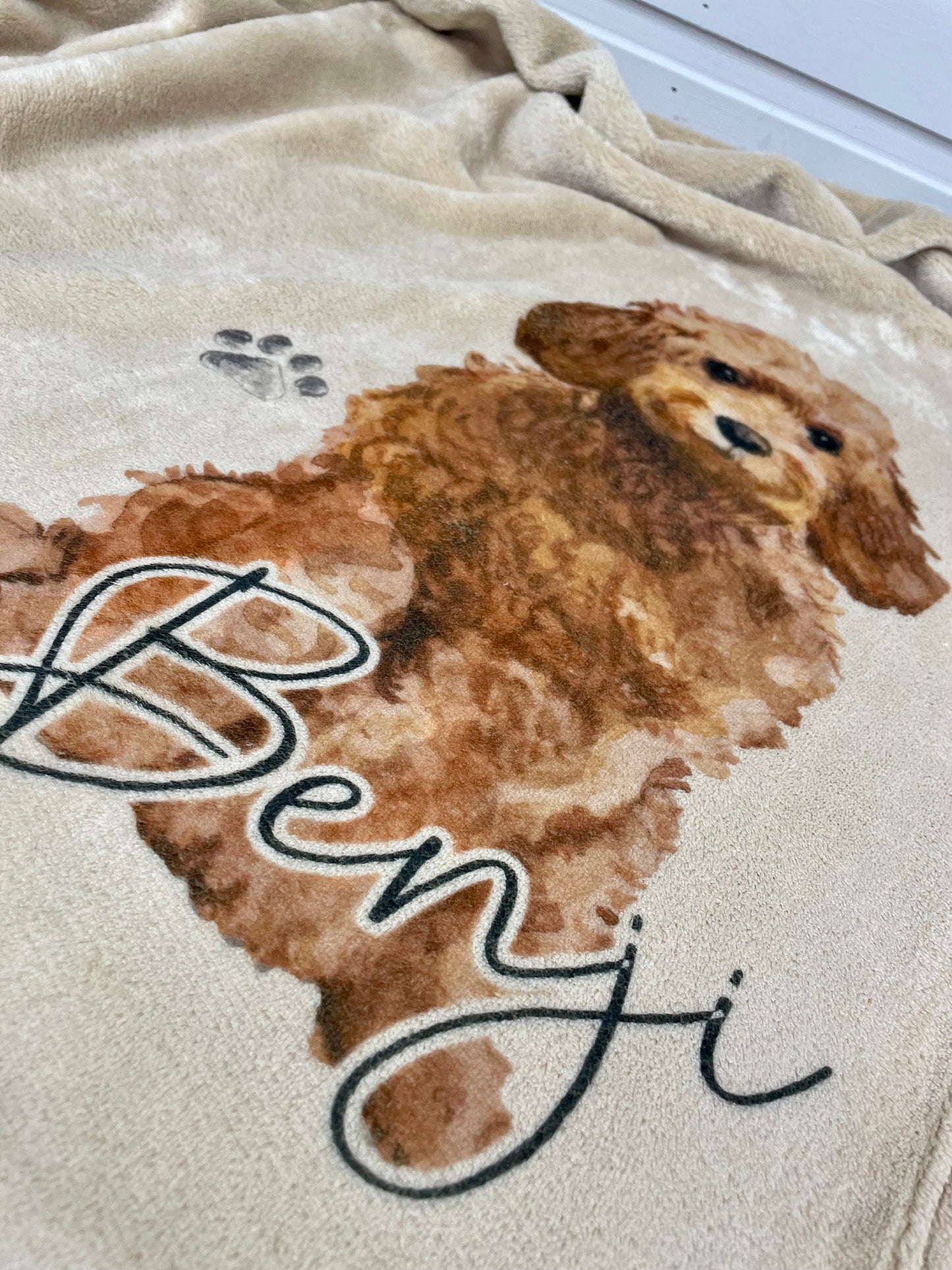 Personalised Cockapoo Fleece Printed Pet Blanket