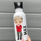 Personalised Boy Character School Water Bottle