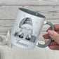 Personalised Christmas Gonk Mug , Grey Girl and Boy Gonk Mug, Christmas Movie Mug, Hot Chocolate Mug, Grey Christmas Gonk Mug for Him & Her