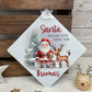 Santa Please Stop Here Personalised Aluminiuim Window Sign with Suction Cups, Santa Stop Here Kids Christmas Sign, Xmas Eve Box, 2 Sizes