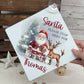 Santa Please Stop Here Personalised Aluminiuim Window Sign with Suction Cups, Santa Stop Here Kids Christmas Sign, Xmas Eve Box, 2 Sizes