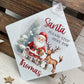 Santa Please Stop Here Personalised Aluminiuim Window Sign with Suction Cups, Santa Stop Here Kids Christmas Sign, Xmas Eve Box, 2 Sizes