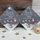 Santa Please Stop Here Personalised Aluminiuim Window Sign with Suction Cups, Santa Stop Here Kids Christmas Sign, Xmas Eve Box, 2 Sizes