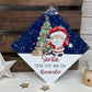 Santa Please Stop Here Personalised Aluminiuim Window Sign with Suction Cups, Santa Stop Here Kids Christmas Sign, Xmas Eve Box, 2 Sizes