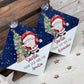 Santa Please Stop Here Personalised Aluminiuim Window Sign with Suction Cups, Santa Stop Here Kids Christmas Sign, Xmas Eve Box, 2 Sizes