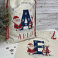 Personalised Santa Sack, Christmas Sack, Christmas Present Sack for Boys & Girls, Christmas Toy Sack with Initial and Name, Xmas Gift Bag