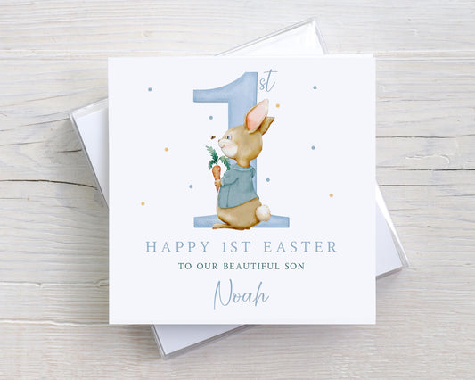 Personalised Boy's 1st Easter Card