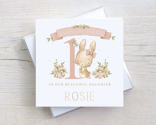 Personalised Girl's 1st Easter Card