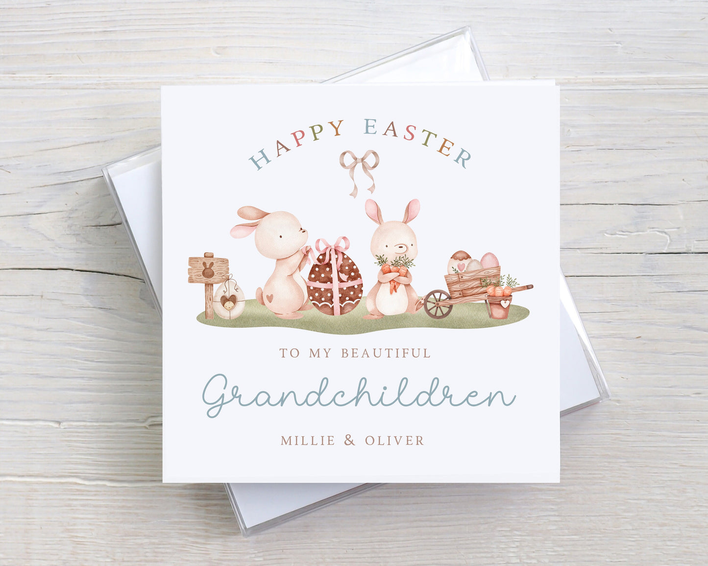 Personalised Grandchildren Easter Card