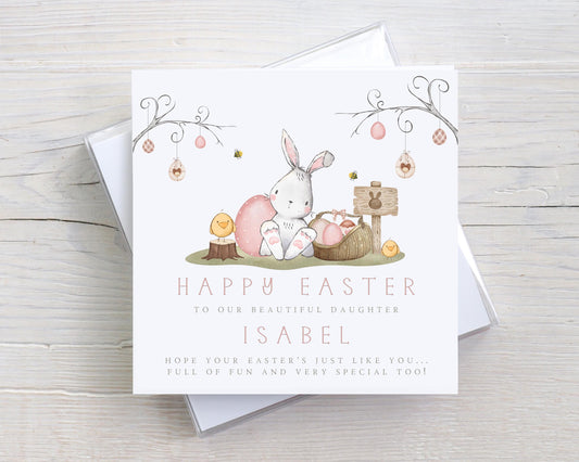 Personalised Girl's Easter Card