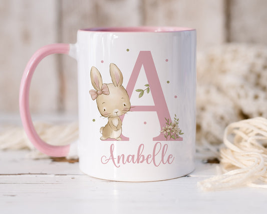 Personalised Girl's Easter Bunny Mug