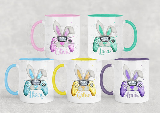 Personalised Easter Gamer Bunny Mug