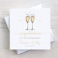 Personalised Champagne Flutes Engagement Card