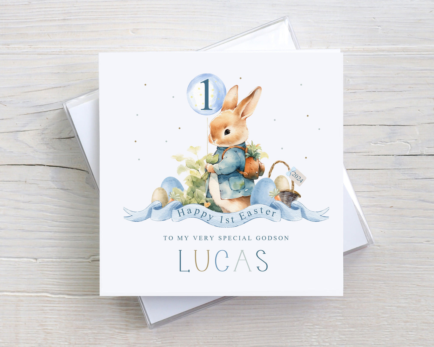 Personalised Boy's 1st Easter Card