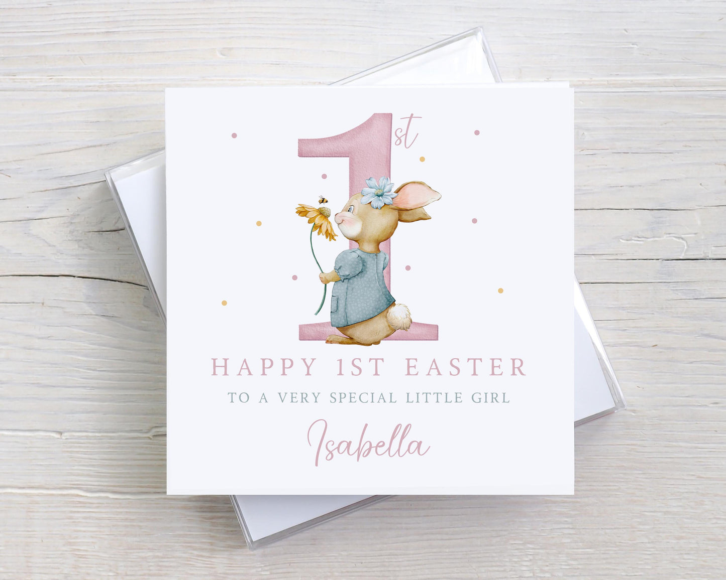 Personalised Girl's 1st Easter Card