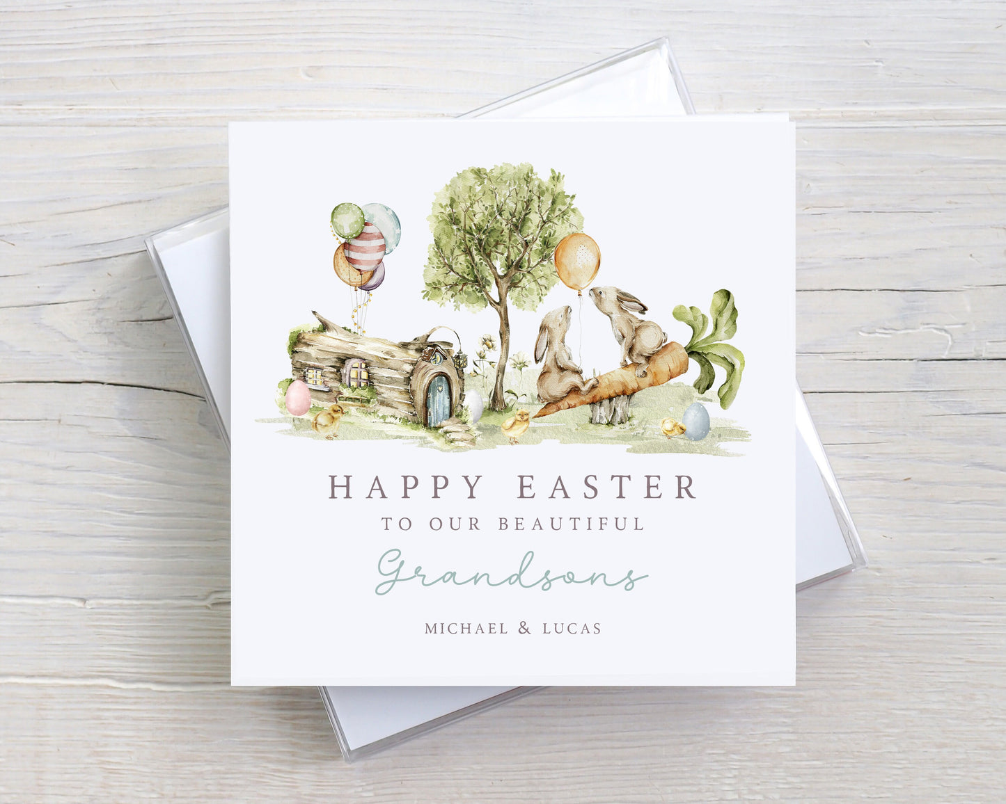 Personalised Grandchildren Easter Card