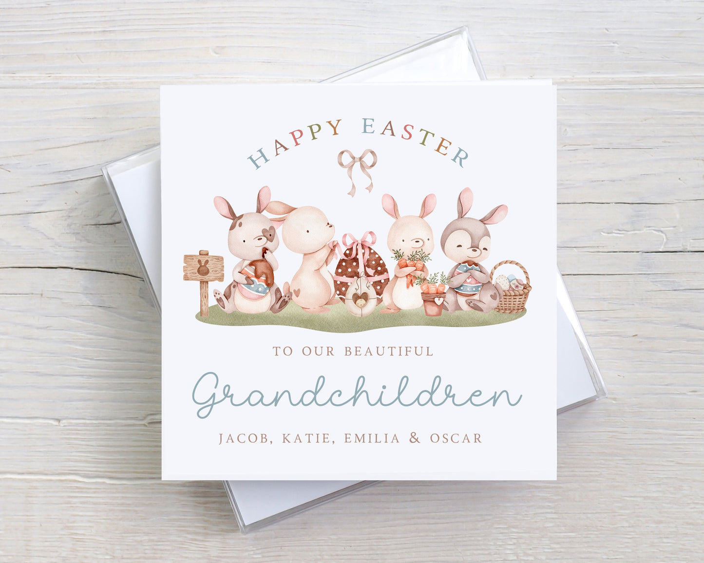 Personalised Grandchildren Easter Card