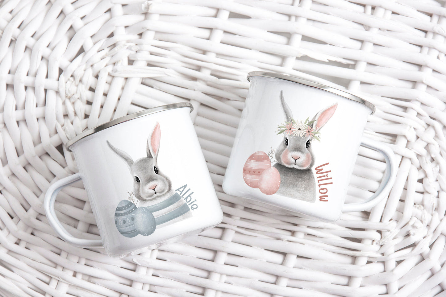 Personalised Kid's Easter Enamel Mug