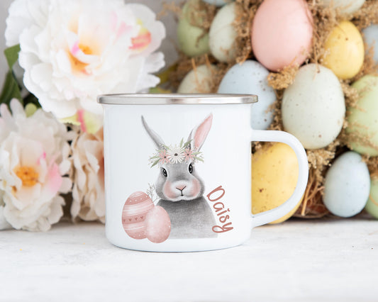 Personalised Kid's Easter Enamel Mug