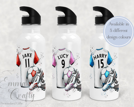 Personalised Kids Football Water Bottle