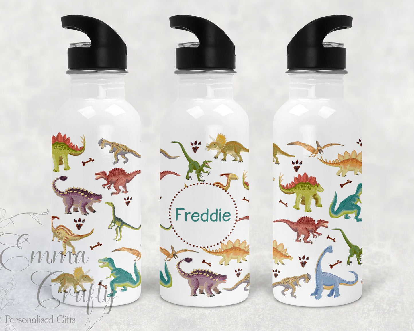 Personalised Dinosaur Water Bottle