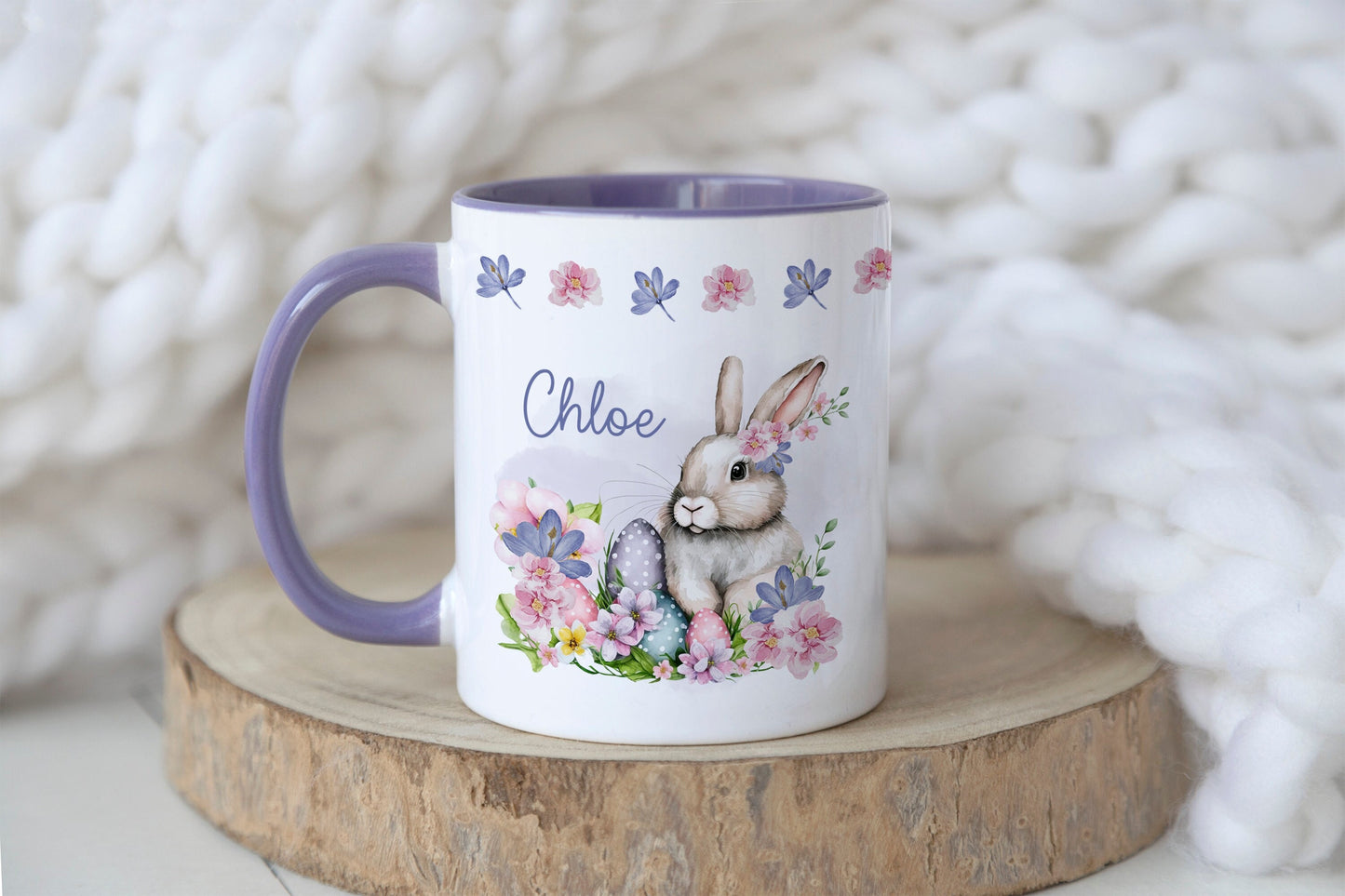 Personalised Girl's Easter Bunny Mug