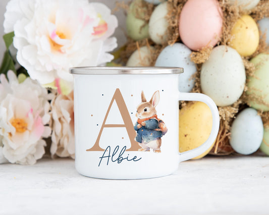 Personalised Boy's Easter Enamel Mug