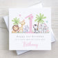 Personalised Girl's Safari Birthday Card