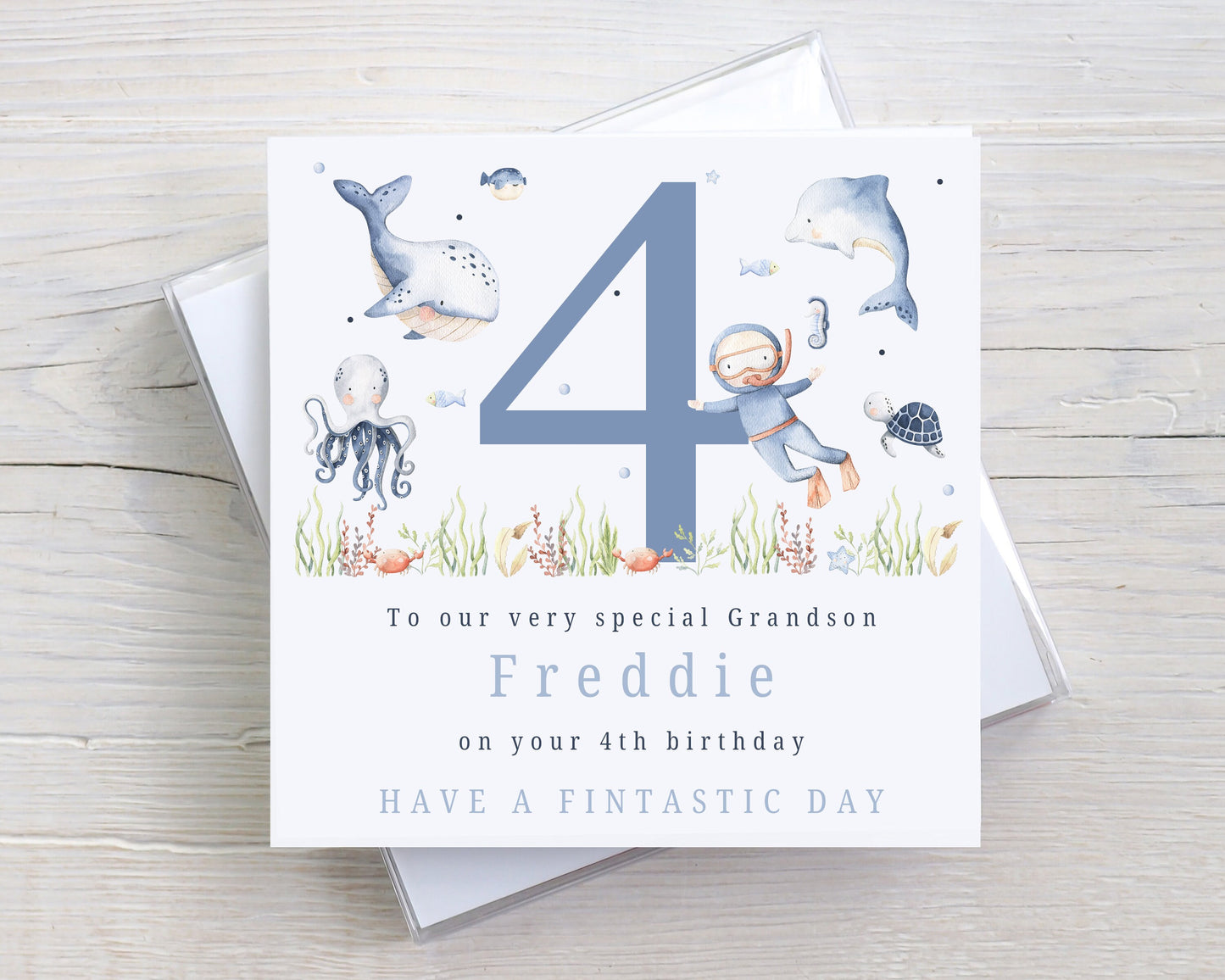 Personalised Under the Sea Birthday Card