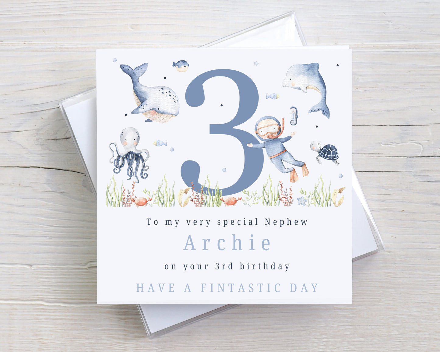 Personalised Under the Sea Birthday Card