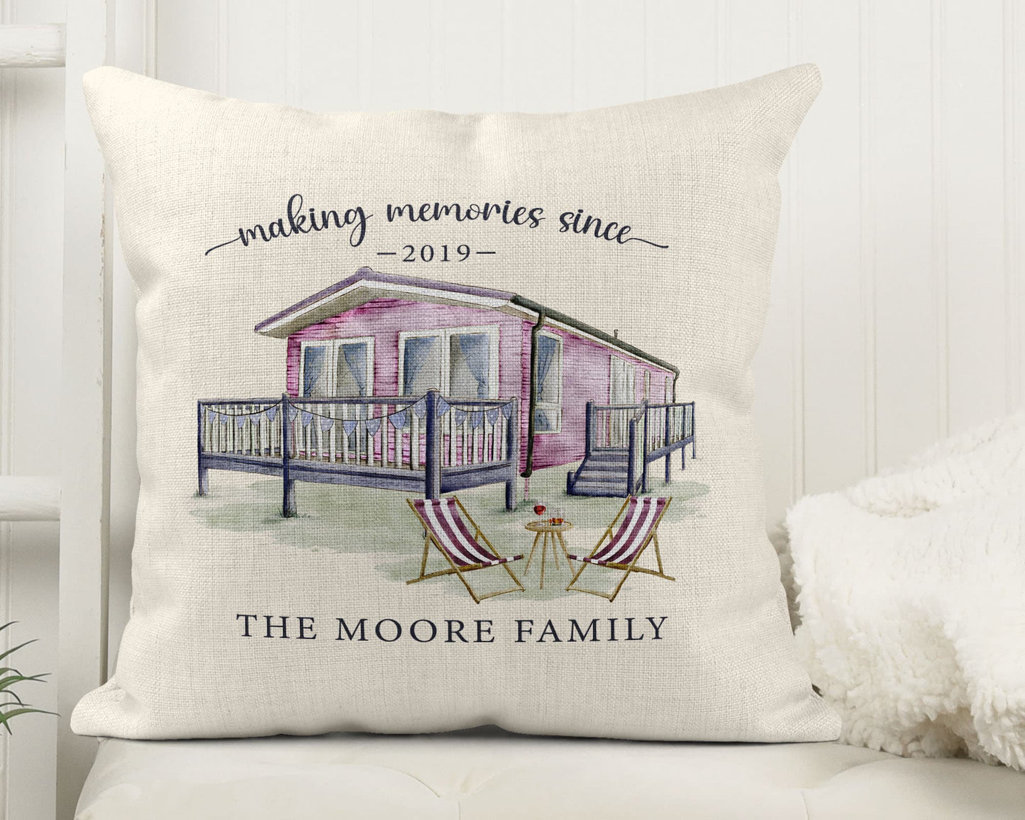 Personalised Caravan Cushion