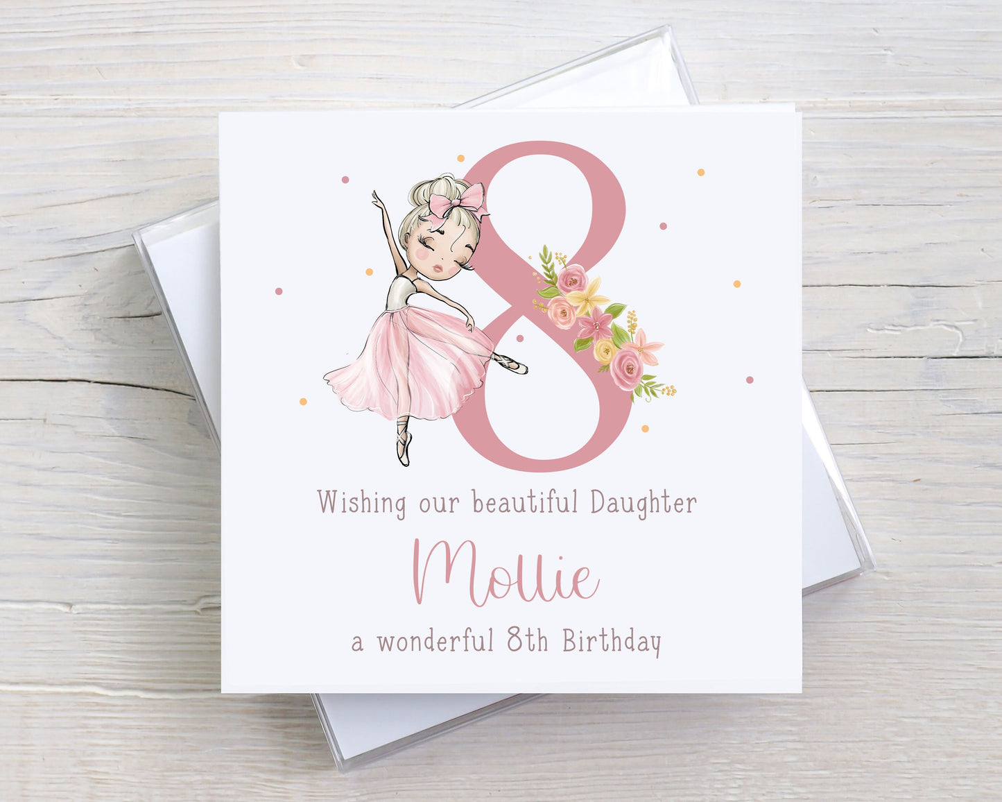 Personalised Girl's Ballerina Birthday Card