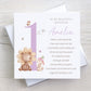 Personalised Girl's 1st Birthday Card