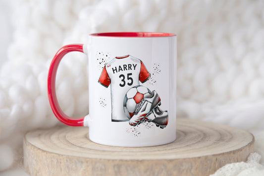 Personalised Boy's and Girl's Football Mug