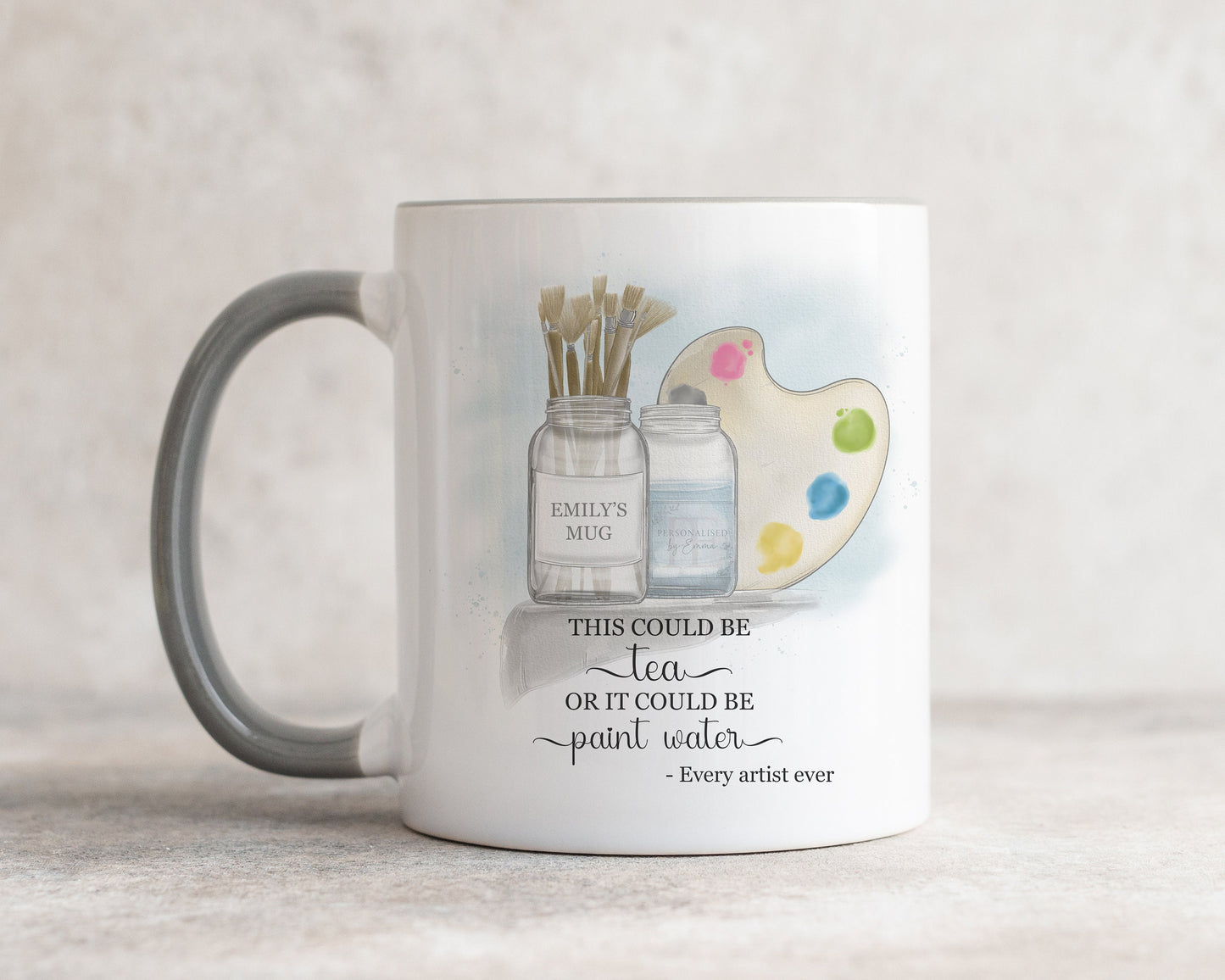 Personalised Mug for Artist, Painter, Art Student, Art Teacher