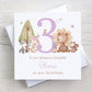 Personalised Girl's Woodland Birthday Card