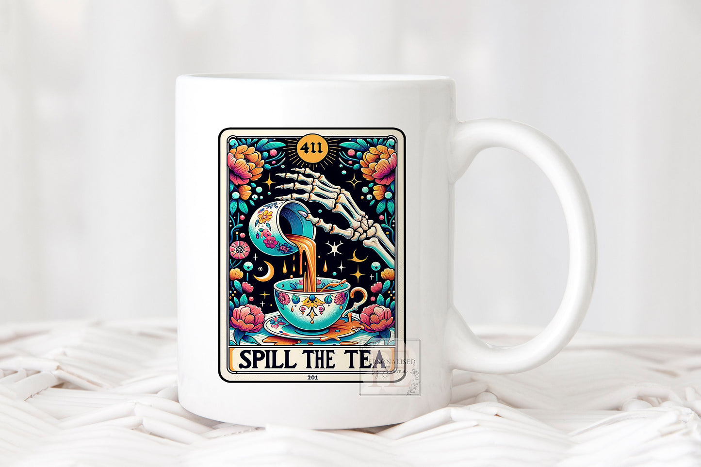 Personalized Skeleton Tarot Mug - Choice of 12 Designs